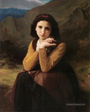 Mignon Pensive réalisme William Adolphe Bouguereau Peinture à l'huile